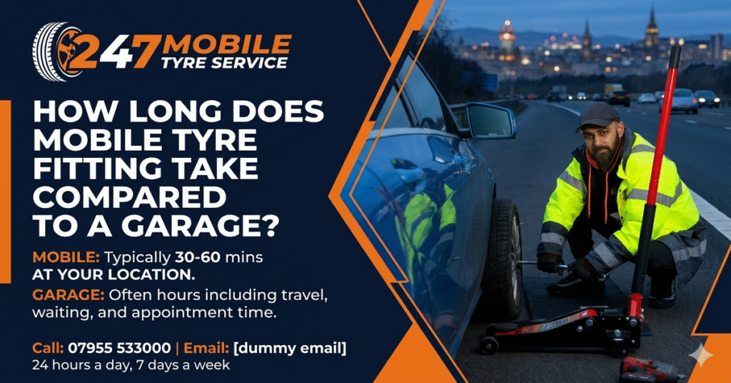 How Long Does Mobile Tyre Fitting Take Compared to a Garage? | Sheffield 24/7 Mobile Tyres